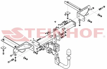Фаркоп Steinhof для Opel Astra J GTC 2010-2016 Арт.O-104 O-104 в Кемерово