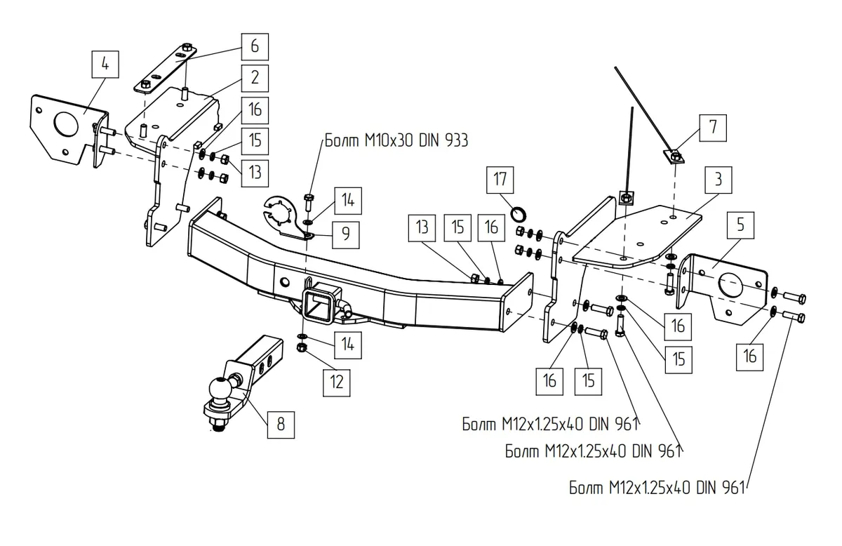 Фаркоп TowRus для GAC GS8 2021- Арт. 109182 109182 в Кемерово