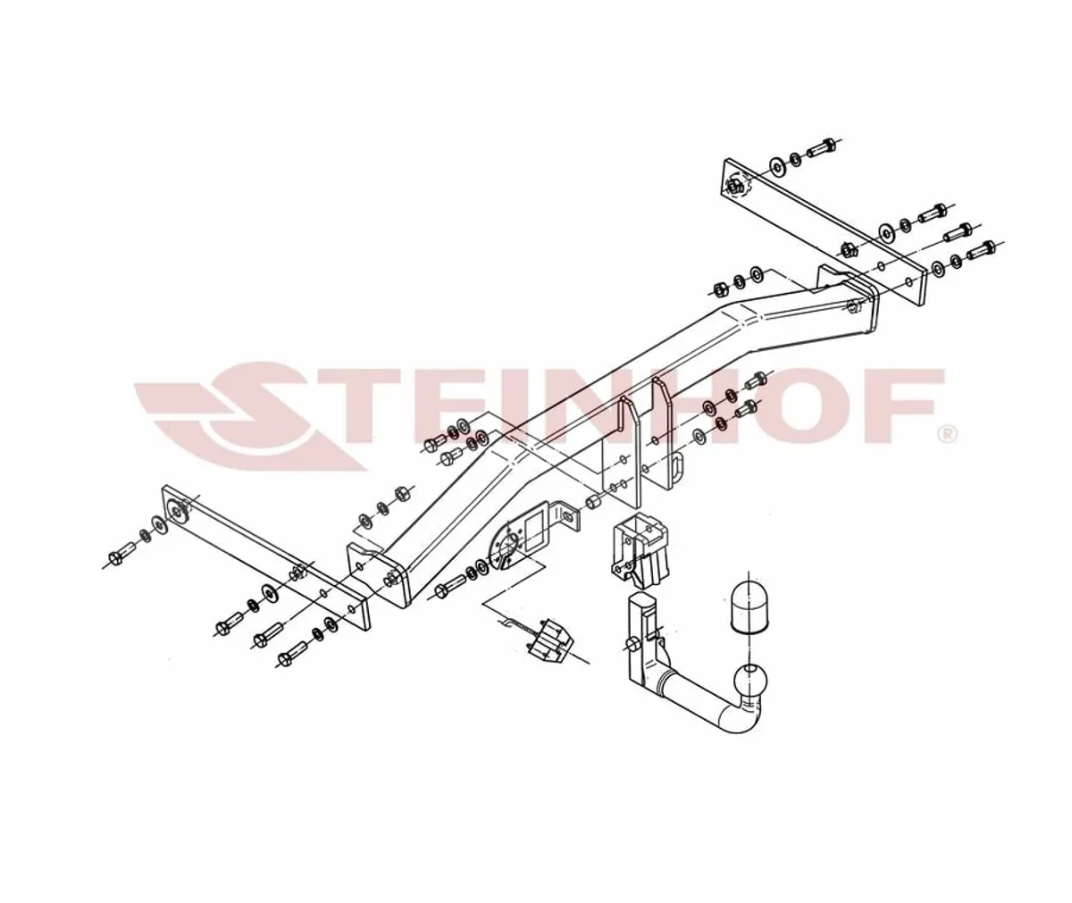 Фаркоп Steinhof для Volkswagen Tiguan 2007-2015 V-129 в Кемерово