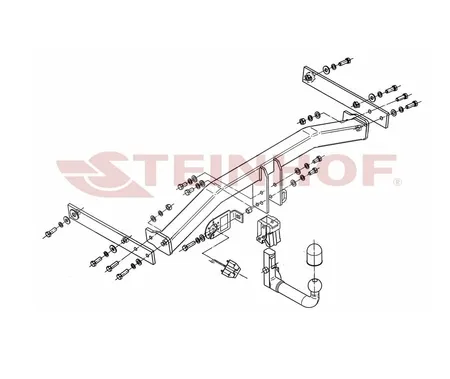 Фаркоп Steinhof для Volkswagen Tiguan 2007-2015 V-129 в Кемерово