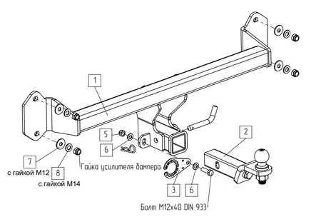 Фаркоп TowRus для BMW iX1 2022-  049113 в Кемерово