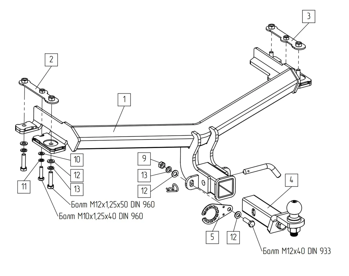 Фаркоп TowRus для GAC GS4 2024- Арт. 299415 299415 в Кемерово