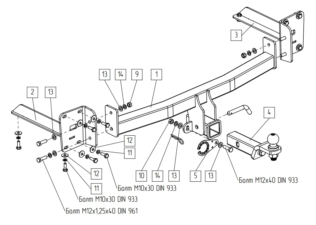 Фаркоп TowRus для Volkswagen Teramont 2022-2026 269092 в Кемерово Фаркоп TowRus для Volkswagen Teramont 2022-2026 269092 в Кемерово