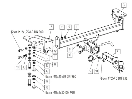 Фаркоп TowRus для Haval F7 2024- 129299 в Кемерово