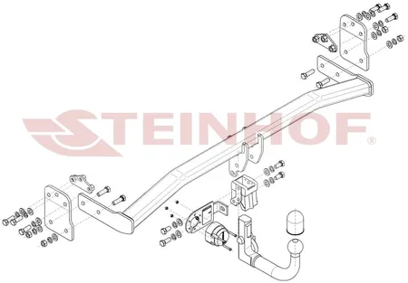 Фаркоп Steinhof для Hyundai Kona 2017-2023, (кроме N-Line и ADBlue) H-266 в Кемерово