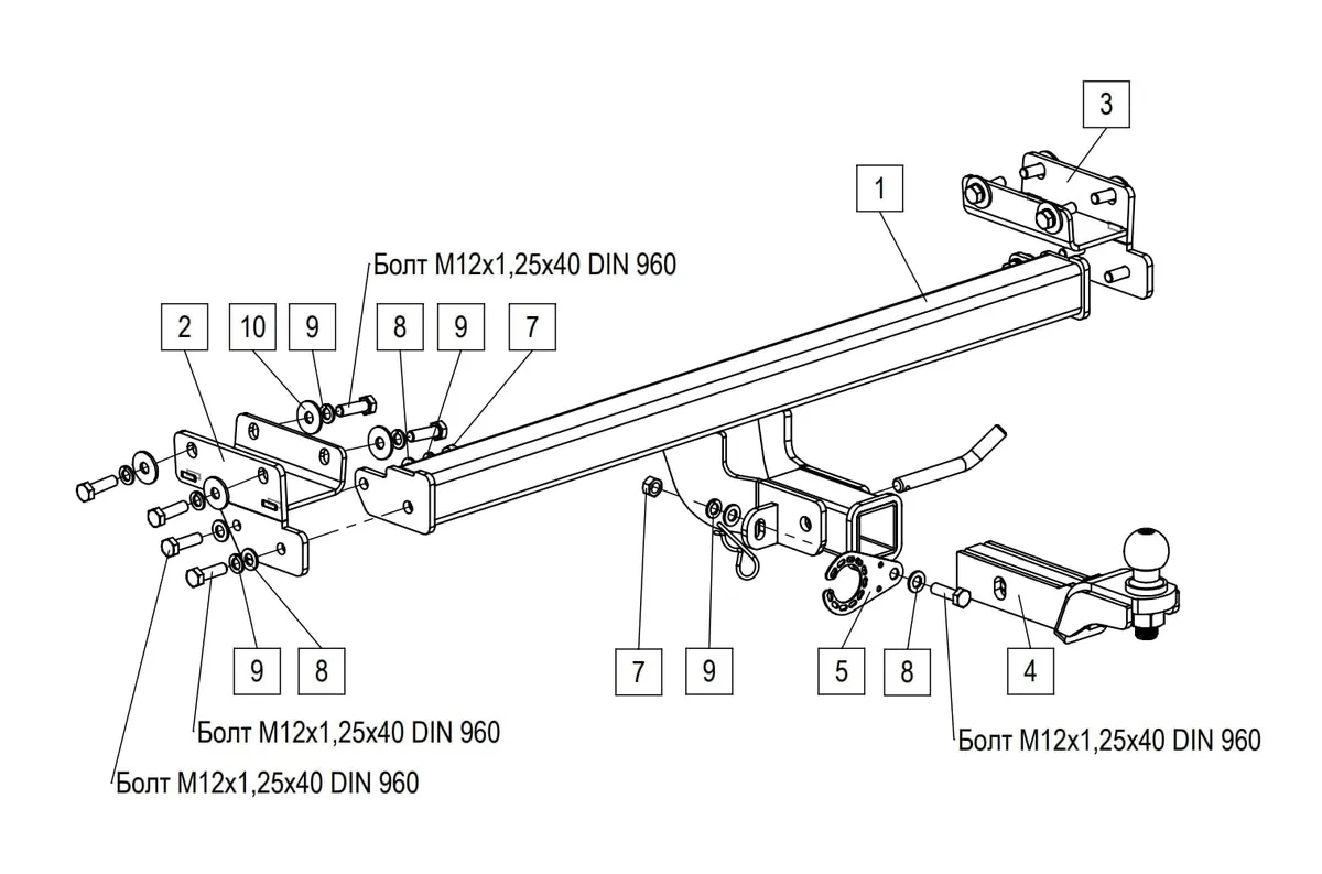 Фаркоп TowRus для Jeland J7 2026- 269086 в Кемерово Фаркоп TowRus для Jeland J7 2026- 269086 в Кемерово