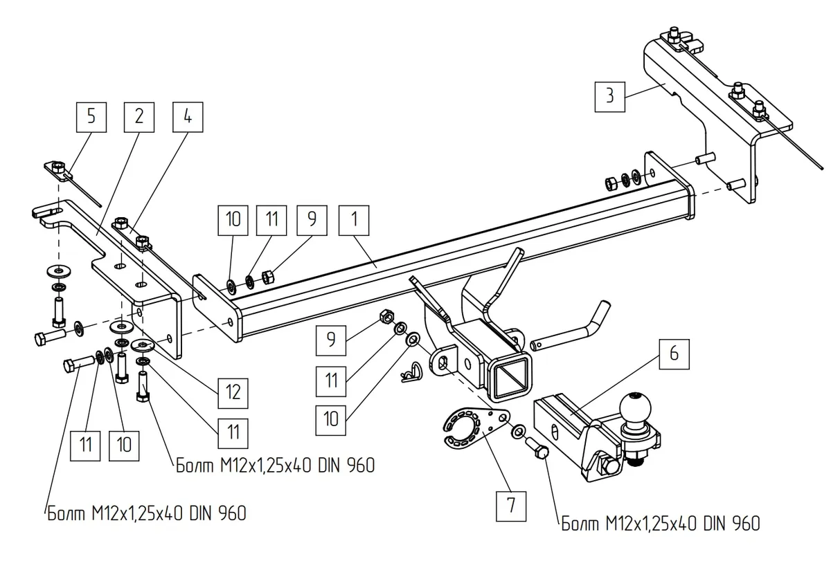Фаркоп TowRus для Belgee X50 2023- 299413 в Кемерово